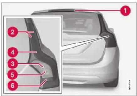 VOLVO V60 Hybrid (2014) - Lampenwechsel - Platzierung der hinteren Lampen - 1