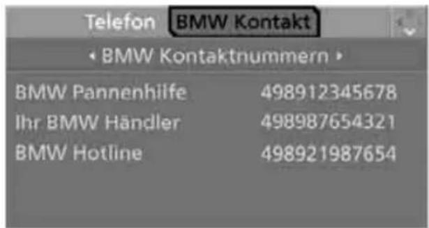Telefon BMW Kontakt • BMW Kontaktnummern • BMW Pannenhilfe 498912345678 Ihr BMW Händler 498987654321 BMW Hotline 498921987654
