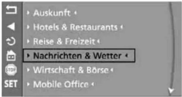 Auskunft Hotels & Restaurants Reise & Freizeit Nachrichten & Wetter Wirtschaft & Börse Mobile Office