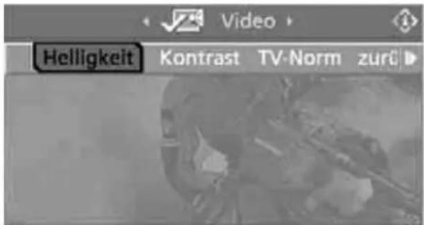 Helligkeit Kontrast TV-Norm zurü