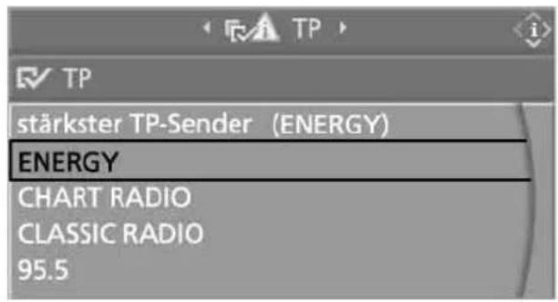 TP stärkster TP-Sender (ENERGY) ENERGY CHART RADIO CLASSIC RADIO 95.5
