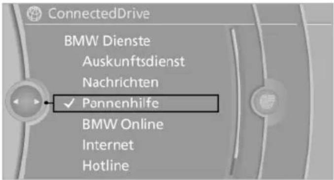 ConnectedDrive BMW Dienste Auskunftsdienst Nachrichten ✓ Pannenhilfe BMW Online Internet Hotline