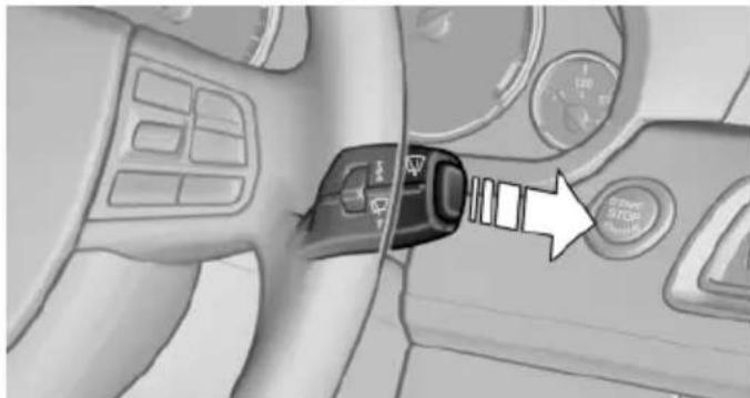 BMW 528i (2012) - Heckscheibenwischer einschalten - 1
