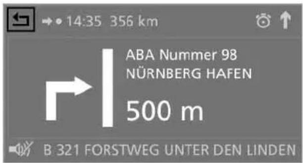 14:35 356 km ABA Nummer 98 NÜRNBERG HAFEN 500 m B 321 FORSTWEG UNTER DEN LINDEN