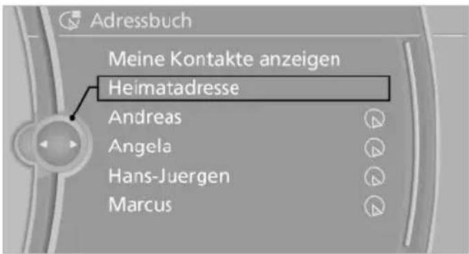 Adressbuch Meine Kontakte anzeigen Heimatadresse Andreas Angela Hans-Juergen Marcus