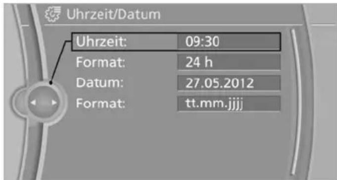 Uhrzeit/Datum Uhrzeit: 09:30 Format: 24 h Datum: 27.05.2012 Format: tt.mm.jjjj