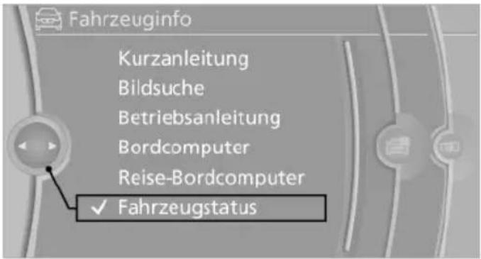 Fahrzeuginfo Kurzanleitung Bildsuche Betriebsanleitung Bordcomputer Reise-Bordcomputer ✓ Fahrzeugstatus