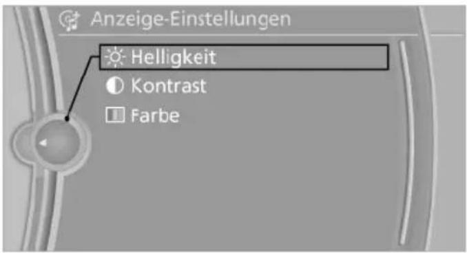 Anzeige-Einstellungen Helligkeit Kontrast Farbe