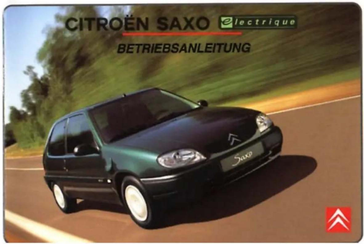 CITROËN SAXO electrique BETRIEBSANLEITUNG Saxo