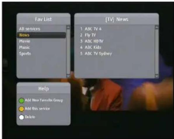 Fav List All services News Movie Music Sports [TV] News 1 ABC TV 4 2 Fly TV 3 ABC HDTV 4 ABC Kids 5 ABC TV Sydney Help Add New Favorite Group Add this service Delete