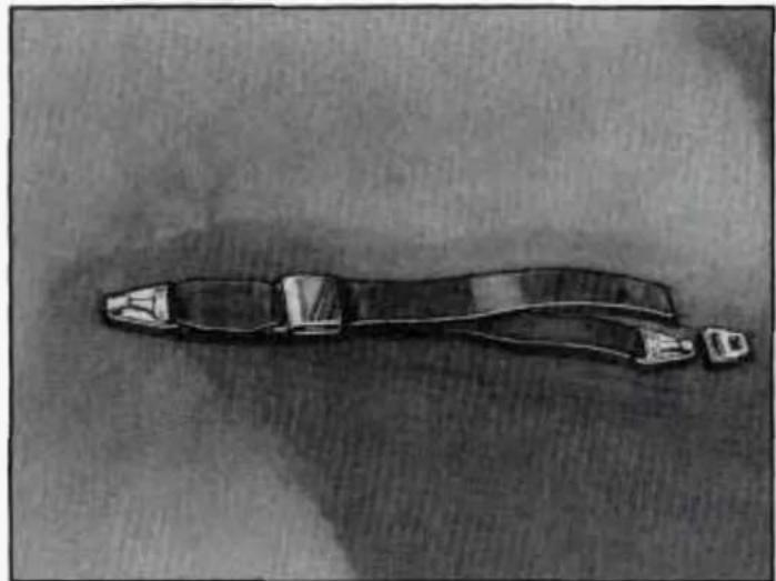 Buick Century (1995) - Securing a Child Restraint in the Right Front Seat Position - 2