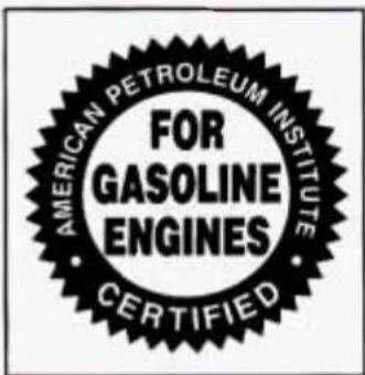 AMERICAN PETROLEUM INSTITUTE FOR GASOLINE ENGINES CERTIFIED