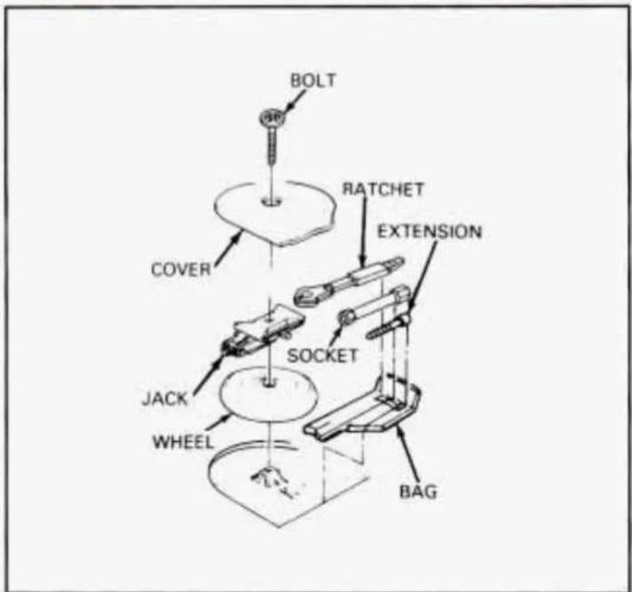 BOLT RATCHET EXTENSION COVER SOCKET JACK WHEEL BAG