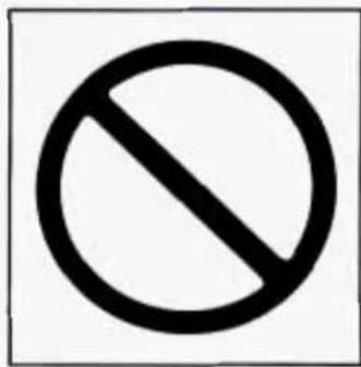 Prohibition symbol with a circle and diagonal line, indicating no prohibition or exclusion