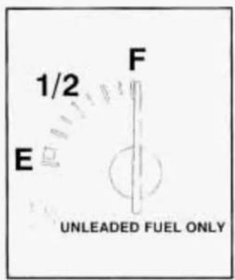 1/2 E F UNLEADED FUEL ONLY