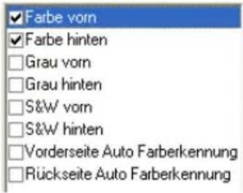Farbe vorn Farbe hinten Grau vorn Grau hinten S&W vorn S&W hinten Vorderseite Auto Farberkennung Rückseite Auto Farberkennung