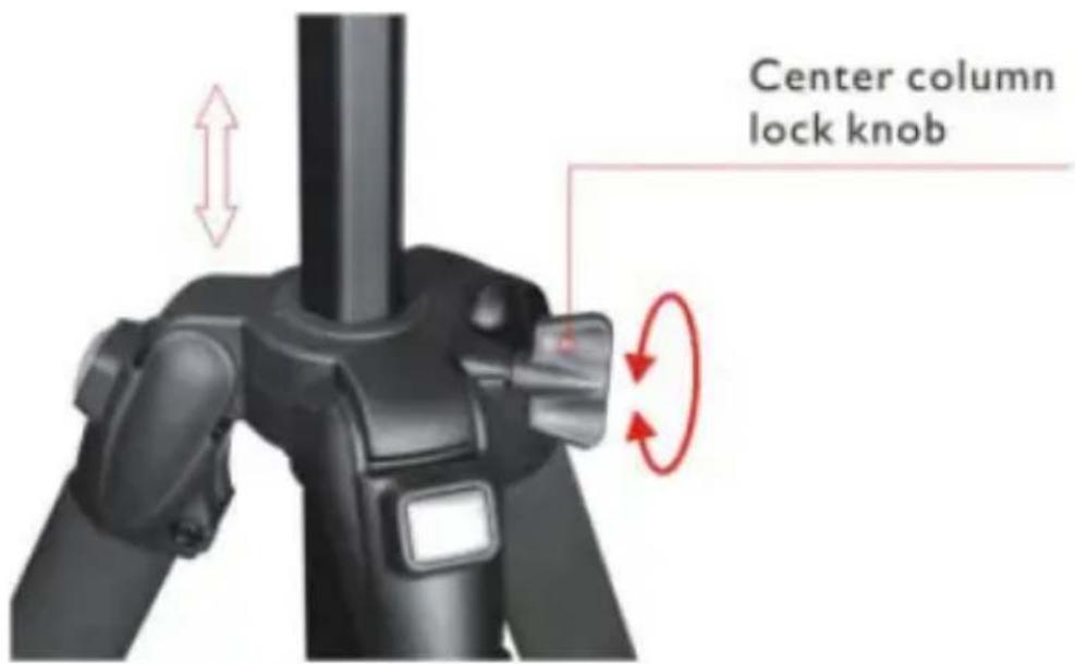Center column lock knob