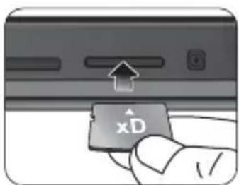Diagram showing a hand pressing a labeled pad with 'xD' and an arrow indicating direction