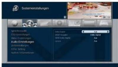 Systemeinstellungen Typische um die LED-Esteinklungen Video Audio System Audio-Estellungen Differential-Estellungen Other Setting Information Information Audio Digital Digital Audio Audio Digital Audio Audio