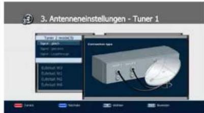 Vantage VT-100 HD+ SmartTV - Antenneneinstellungen Tuner 2 - 1