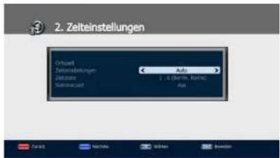 2. Zeiteinstellungen Örtruck Zeiteinstellungen Anlage Sonnenzahl Auto 1.0 (Zin Mio, Rame) Aus