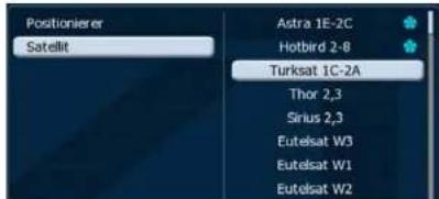 Positionierer Satellit Astra 1E-2C Hotbird 2-8 Turksat 1C-2A Thor 2,3 Sirius 2,3 Eutelsat W3 Eutelsat W1 Eutelsat W2