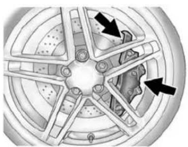 CHEVROLET Corvette Coupe (2013) - Hinweis: Das Weiterfahren mit verschlissenen Bremsbelägen kann zu kostspieligen Bremsreparaturen führen. - 1
