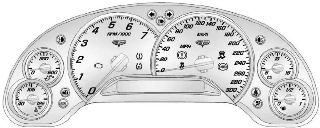 RPM / 1000 6 7 3 2 1 0 0 105 40 125 kPa 600 300E km/h 80 60 40 20 OFF MPH 200 220 240 ABS 260 280 300 13 18 8 1/2 0 1