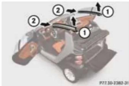 SMART Fortwo Cabrio (2007) - Seitenholme demontieren - 3