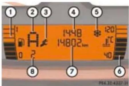 SMART Fortwo Cabrio (2007) - Multifunktionsdisplay - 1
