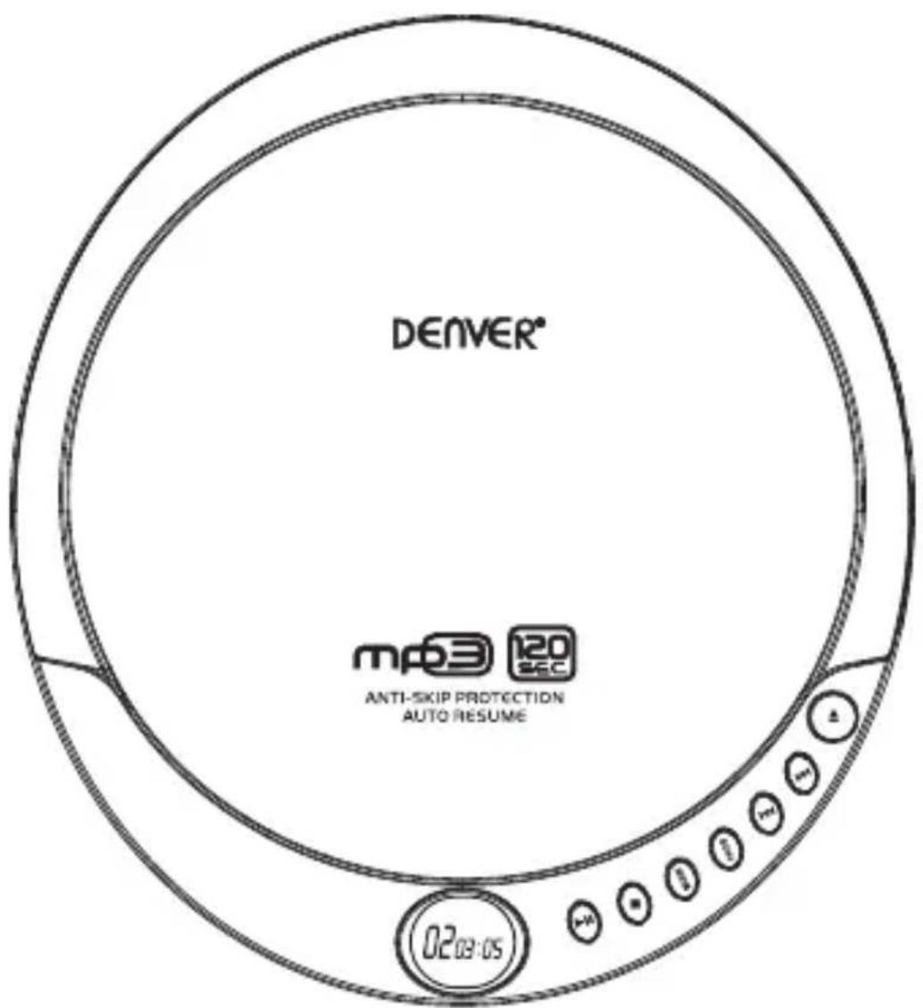 DENVER® mp3 120sec ANTI-SKIP PROTECTION AUTO RESUME 02:03:05