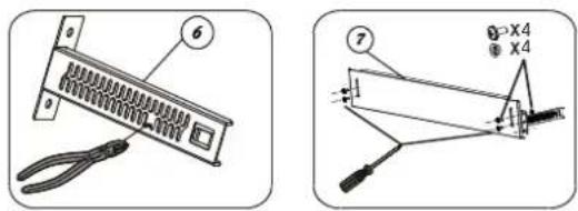 Technical diagram showing two mechanical assembly setups with labeled components and cross-sectional views