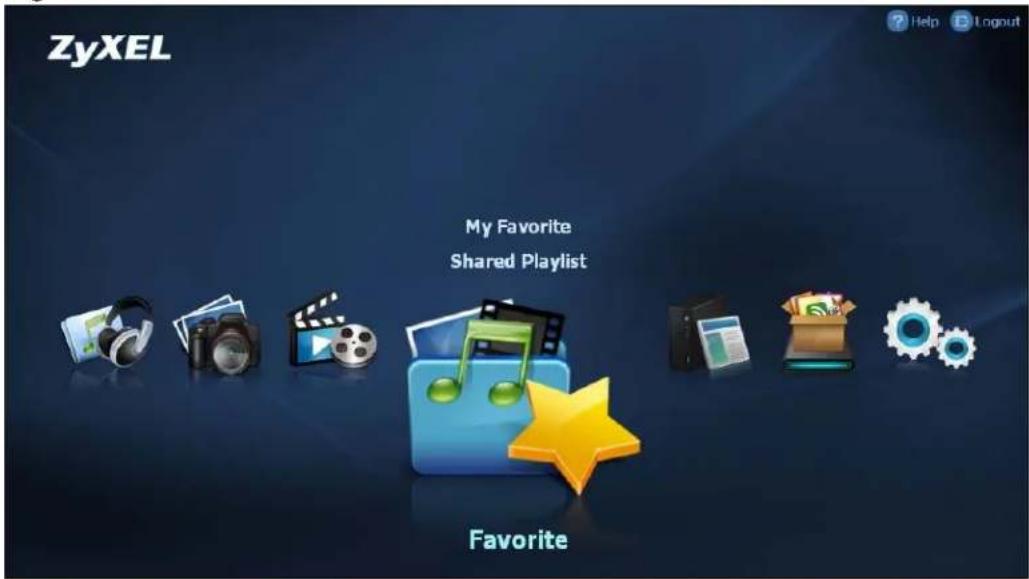ZyXEL My Favorite Shared Playlist Favorite