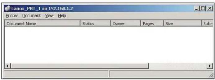 Canon_PRT_1 on 192.168.1.2 Printer Document View Help Document Name Status Owner Pages Size Submit