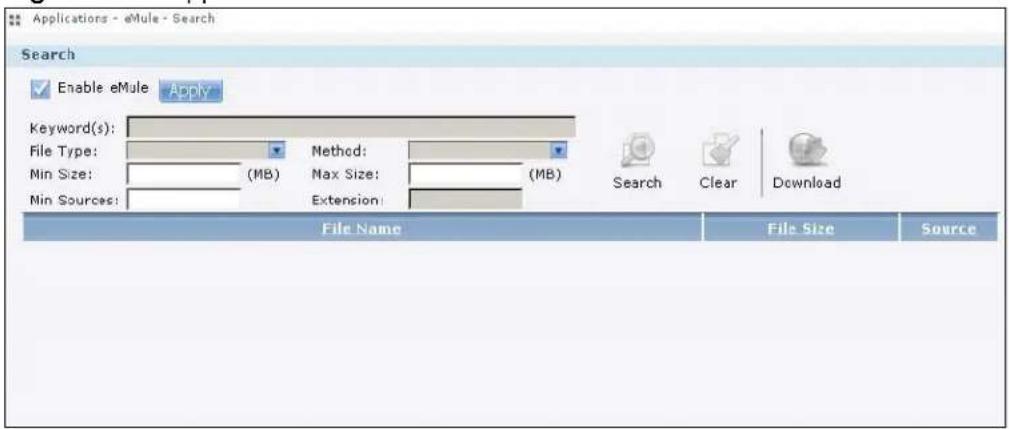Applications - eMule - Search Search Enable eMule Apply Keyword(s): File Type: Min Size: Min Sources: Method: Max Size: Extension: Search Clear Download File Name File Size Source