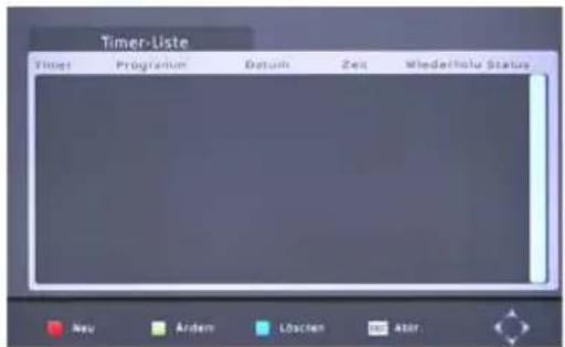 Timer-Liste Timer Programtion Dotsun-Zes Wiedelhola Status New Andem Löschen Abir