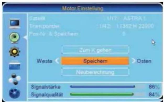Motor Einstellung Signal: U17 ASTRA 1 Transporter: 142 11362 H 22000 Power-Nr & Speichem 0 Zum x gehen Weste Speichem Osten Neuberechnung Signalstärke 86% Signalqualität 84%