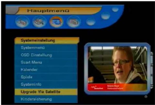 Hauptmenü Systemeinstellung Systemmenü OSD Einstellung Scart Menu Kalender Spiele Systeminfo Upgrade Via Satellite Kindersicherung