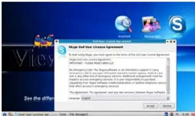 Skype End User License Agreement To start using Skype you must agree to the terms of the end User Current Agreement. Skype End User License Agreement IMPORTANT - PLEASE READ-CARDITLY... No Emergency Calls The SkypeSoftware is not allowed to support or carry emergency calls in any type of hospital, transportation agency, medical care unit, or any other kind of emergency services. Additional arrangements may be indicated access emergency services. It is your responsibility to purchase responding from Skype Software (traditional SERVICES or additional telephone commands that offer access to emergency services). This Agreement: This agreement, and any new versions, between Skype Software Language: English Accept Delete End User License Agr [end - File Manager]