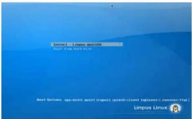 Install - Linpus quick10 Base: Drop Size Base Options: rge-0x30 quiet irapoll splash-ilent loglevel12 console3751 Linpus Linux