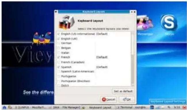 Keyboard Layout Sees: The Keyboard Layouts you need: English (US-international) (Default) English (UK) German Benign Italian French (Canada) French (Canada) Spanish (Latin-American) Portuguese Portuguese (Brazilian) Dutch Set as default Cancel OK Keyboard Layout Settings [UNPLUS - Microsoft] [Tick - File Manager] Keyboard Layout L3 Terminal - https Mystander Styles See the diffeere