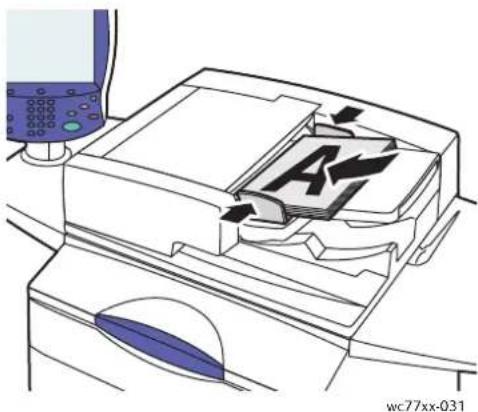 XEROX WorkCentre 7755V RW - Verwenden des Vorlageneinzugs - 1