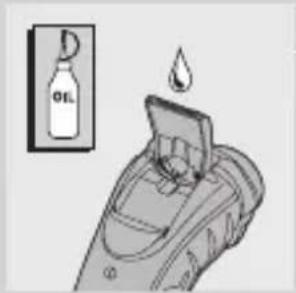 Diagram showing a hand holding a water droplet above a device, with a label 'D' and 'OIL' in the corner.