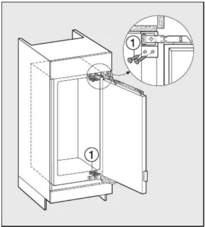 MIELE K 9557 ID - Gerät in der Nische befestigen - 1