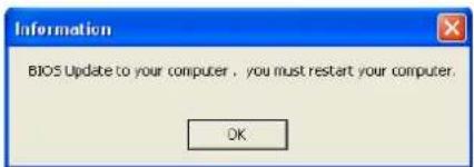 Information BIOS Update to your computer, you must restart your computer. OK