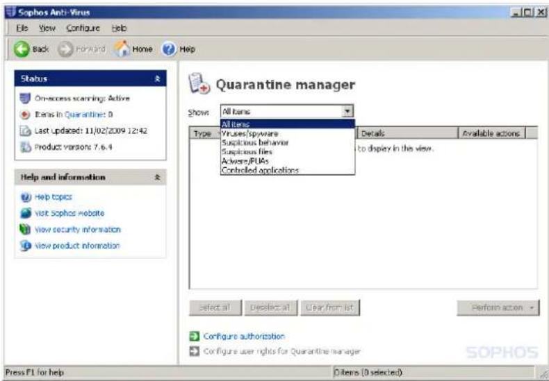 SOPHOS Endpoint Security & Data Protection - Quarantäne-Manager - 1