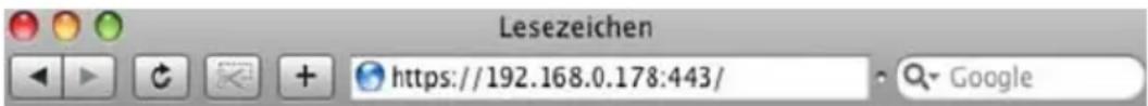 Lesezeichen https://192.168.0.178:443/ Google