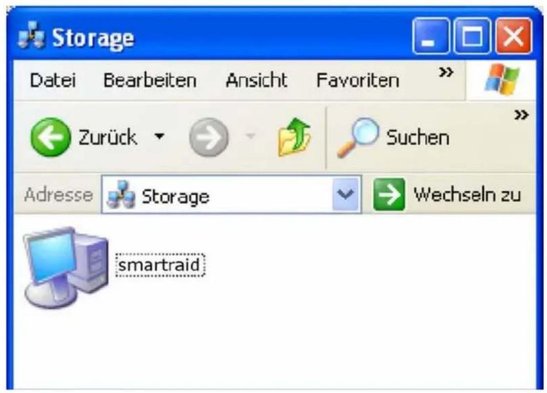 Storage Datei Bearbeiten Ansicht Favoriten Zurück Suchen Adresse Storage Wechseln zu smartraid