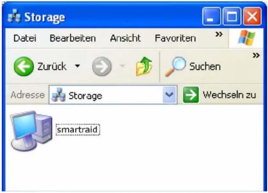 Storage Datei Bearbeiten Ansicht Favoriten Zurück Suchen Adresse Storage Wechseln zu smartraid
