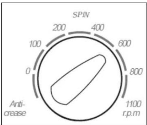 BAUMATIC BW325SL - Spin speed selection knob - 1